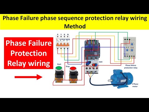 Phase Failure Protection Relay Wiring with DOL Starter| phase loss protection | @Electricalgenius