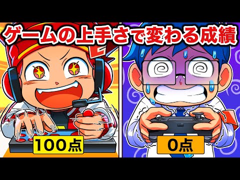 もしもゲームのうまさによって成績が決まる学校だったら【アニメ】