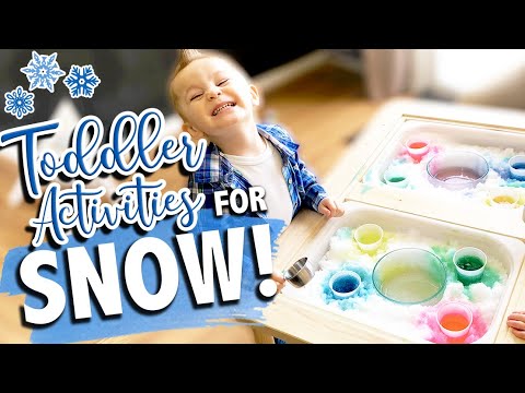 TODDLER SNOW ACTIVITIES | Snow Sensory for Kids | Indoor Snow Activities | The Carnahan Fam