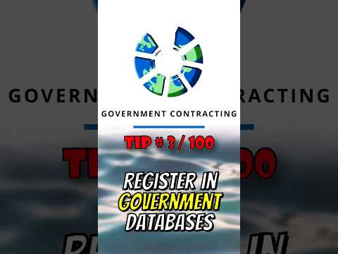 Government Contracting: Register In Government Databases #governmentcontracts #smallbusiness #sba