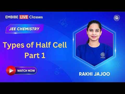 Types of Half Cell Part 1 | Chemistry For JEE 2025 | Rakhi Jajoo