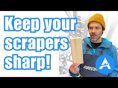 Snowboard Tuning: Scraper sharpening,  scraping wax, brushing the base