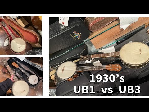 1930年代吉普森 Gibson 尤克斑鸠 Ukulele Banjos UB1 vs UB3 超稀少老琴 斑鸠琴式尤克里里 乌克丽丽 简单对比评测