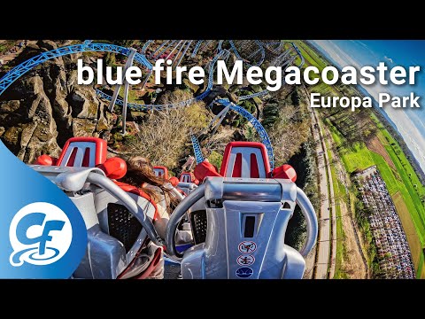 blue fire Megacoaster back seat on-ride 5K POV @60fps Europa Park