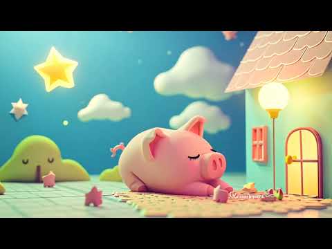 Dreamy Lullabies with Adorable Little Sleeping Piggy