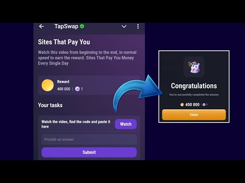 Sites That Pay You | Tapswap Code | Sites That Pay You Money Every Single Day