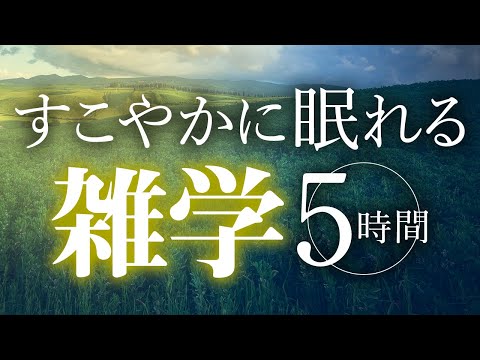 【睡眠導入】すこやかに眠れる雑学5時間【合成音声】