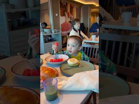 Eating watermelon with a view. #babybbbb #eatingwatermelon #kidseatingfood #watermelonbreakfast