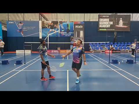 Men's Doubles Badminton Challenge Match Saurabh /Rauf vs Peter /Ammad #badminton #badmintonlover#wbf