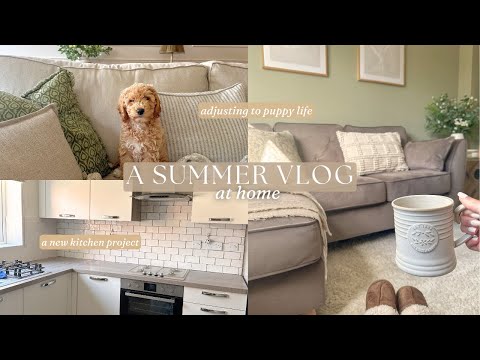 home vlog | kitchen project, summer garden & puppy life | linjer ad