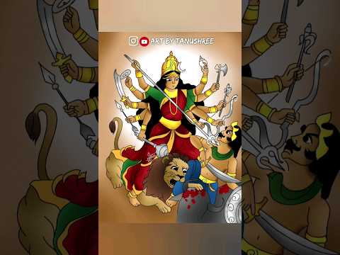 #durga #mahalaya #drawing #durgamaa #durgapuja #agomoni #art #shorts #painting #puja #navaratri