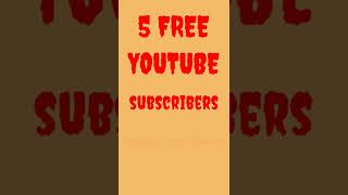 How to get youtube subscribers #youtubesubscribers #freesubscribersforyoutube #getsubsctibers