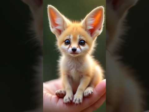 Extremely cute tiny baby fox on human thumb 😍#trending #cuteanimal #love