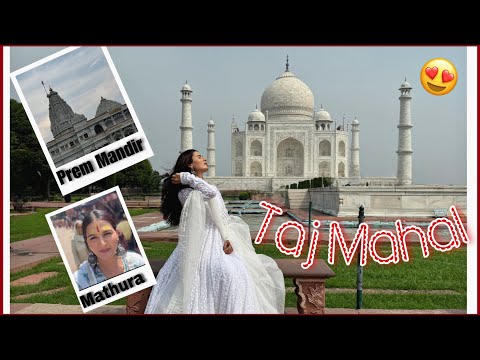 Taj Mahal,Vrindavan pohoch gaye🦚😍Vlog||Swati Rathi #tajmahal #agra