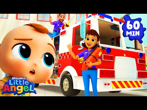 This is how Fire Engines Work | Fun with Baby John! | Little Angel Nursery Rhymes & Kids Songs