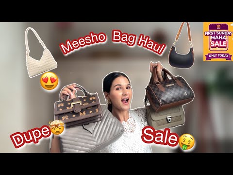 *HUGE* MEESHO Bag haul Starting at Rs.263😍||Sunday Maha sale🤯||Dupes of LV🤯 Swati Rathi #meesho