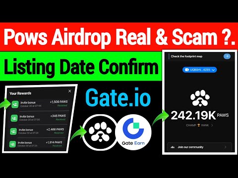 Paws Mining Real & Scam | Paws Airdrop Listing Gate.io Exchange | Support NotCoin, Blum & Toncoin