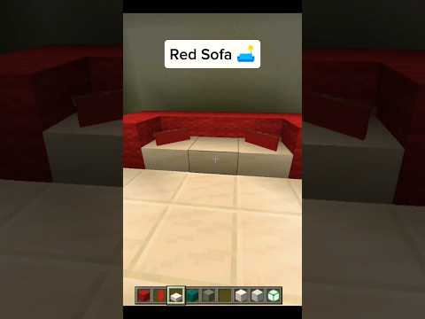 Red Sofa in Minecraft | #shorts #minecraft