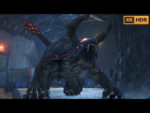 Behemoth Boss Fight [4K60 HDR] | Final Fantasy 7: Remake Boss #15