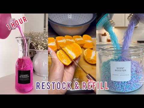 1Hour ⏳ Restock and Refill 🧃 Clean and Organize 🧼 Home Reset 🧹 Vlogs from TikTok Compilation ✨