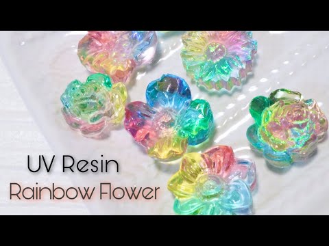 【UVレジン】永遠に咲き続ける虹色の美しき花の作り方 - UV Resin Accessory