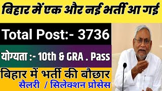 Bihar New Vacancy 2024 | Bihar Panchayati Raj Bharti | Bihar Latest job