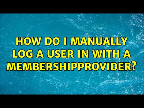 How do I manually log a user in with a MembershipProvider? (3 Solutions!!)