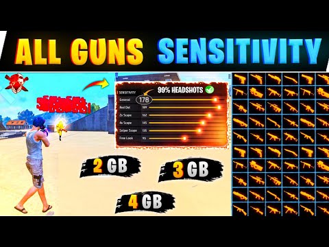 All Gun Headshot Sensitivity Setting After New OB46 Update | Free Fire Max Auto Headshot Sensitivity