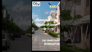 Luxurious Corner Villa for Sale in Vesella Woods Kondapur for 8.20Cr