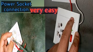 Connection Of Power Socket|| How To Connect Power Socket||Power Socket Installation Step By Step