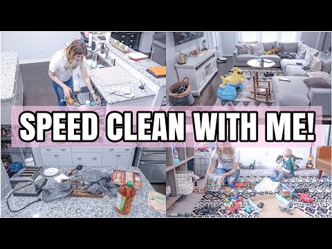 SPEED CLEAN WITH ME | MESSY HOUSE TRANSFORMATION | REAL LIFE MESS