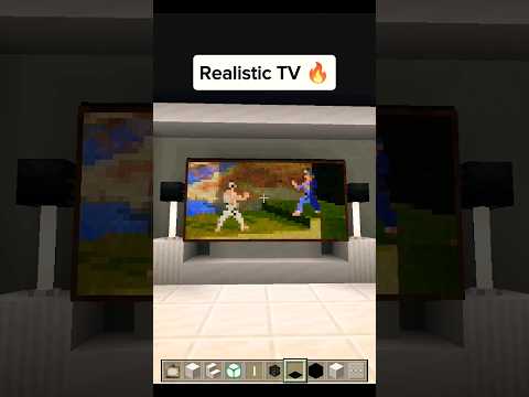 Realistic TV in Minecraft | #shorts #minecraft