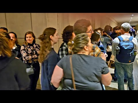 huge line to JIMMY FALLON'S TONIGHTMARES • all-new haunted maze experience like no other!