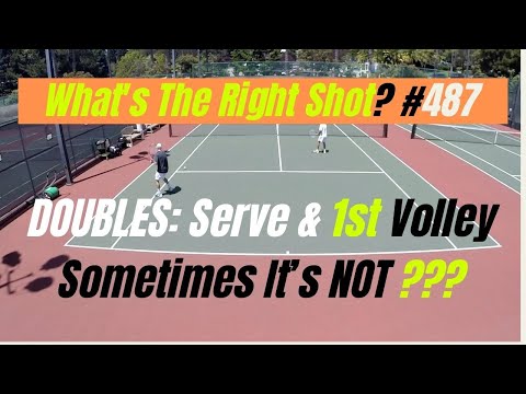 DOUBLES.  Serve & (Maybe) Volley.  What's The Right Shot?  # 487