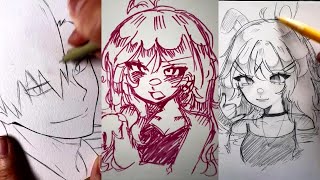 🖌️🎨Art drawing  tiktok compilations  ~ 😍Anime  #157