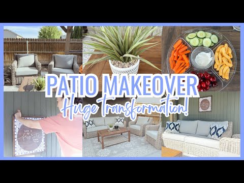 PATIO MAKEOVER | PATIO TRANSFORMATION | WALMART PATIO FURNITURE