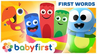 Toddler Learning Video Words w Color Crew & Larry | Baby Learning First Words & ABC | Baby First TV