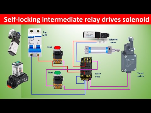 Self-Locking Intermediate Relay Wiring Diagram Explained | intermediate Relay control circuit