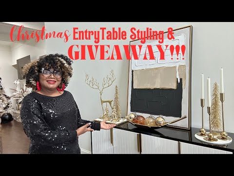 Christmas Entry Table Styling | HUGE GIVEAWAY!!! | Christmas Decorating Ideas | GIVEAWAY CLOSED!!!