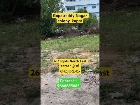 267 Sqrds North east corner ప్లాట్ అమ్మబడును.gopalreddy nagar colony, kapra #shorts