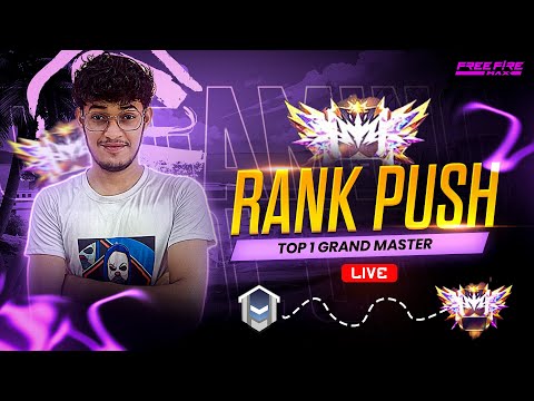 🔴ON STREAM GRANDMASTER PUSH  🥳+ TO TOP 1 ON LIVESTREAM #freefirelive