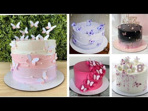 BUTTERFLY CAKE DESIGN !! BIRTHDAY CAKE DESIGN !! NEW CAKE DESIGN !! BIRTHDAY DECORATION