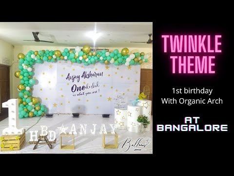 twinkle theme, for 1st birthday, balloons decorations,