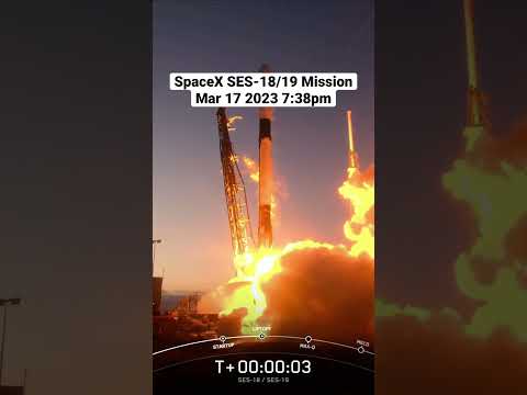 SpaceX SES-18/19 Mission Mar 17 2023 7:38pm #spacex #falcon9landing #ses