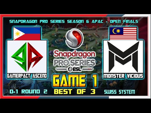 GAMERPACT ASCEND PH vs MONSTER VICIOUS MY - Game 1 | Snapdragon Pro Series Season 6 APAC Open Finals