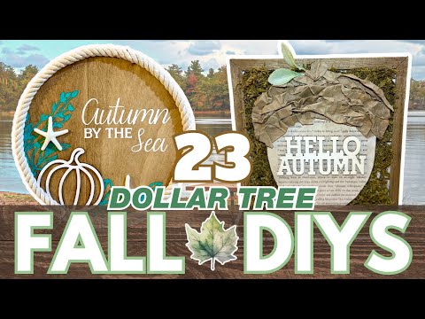 🍁 Crafty Fall 2024: 23 Fall Dollar Tree DIYS! Neutral Fall, Coastal Fall & Light Decor for Autumn