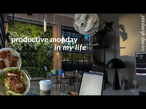 pittsburgh diaries | productive monday, simple meals, mcat studying, + more!