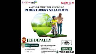 Premium Villa Plots for Sale at Jeedipally, Hyderabad!  #property #hyderabad  #medchal #realestate