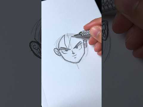 Drawing ASMR🎧 Goku! RIP Akira Toriyama (#shorts)