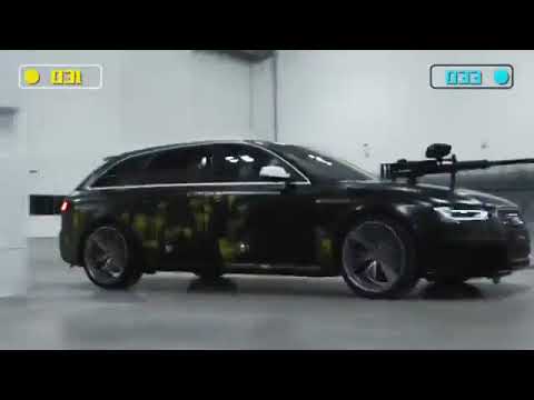 Paintball battle of two Audi